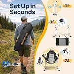 VIVOHOME Reclining Hammock Camping Chair with Foot Rest for Outdoor, Patio - Image 4