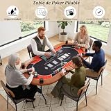 Hotsizz table de poker pliante 182 cm pour 8 joueurs photo 6