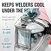 YESWELDER Auto Darkening Welding Helmet with Rechargeable Fan and Light, 3.93