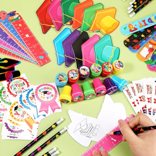 BenLouis 216 Pcs Graduation Stationery Set Party Favors for Kids （Hat） — view 4