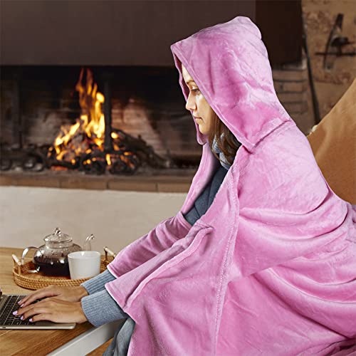 Uhdod Wearable Throw Blanket Oversized Comfy Blanket Hoodie For Sofa, Cozy Blankets Gifts For Women Men Mom, 71" X 63" #TOP3