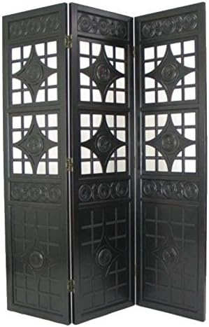 Wayborn Furniture 2364B Lattice Screen Room Divider, Antique