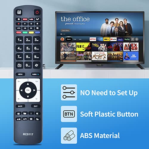 TCNOUMT RC5117 Remote Control Replacement for Hitachi TV RC5117 - Image 3