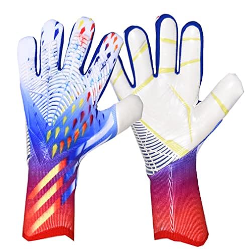 Guanti da Calcio per Bambini Guanti da Portiere, Guanti da Calcio con Palmo in Lattice Non Slip, Portiere calcistici per la Protezione delle Dita per allenamenti e Partite di Partite per Ragazzi
