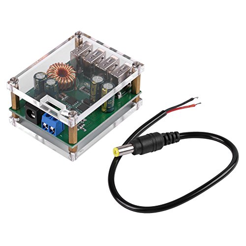 DC DC 7-60 V zu 5 V Spannung Step Down Netzteil Konverter 5A Board Modul Transformator mit 4 USB Ports