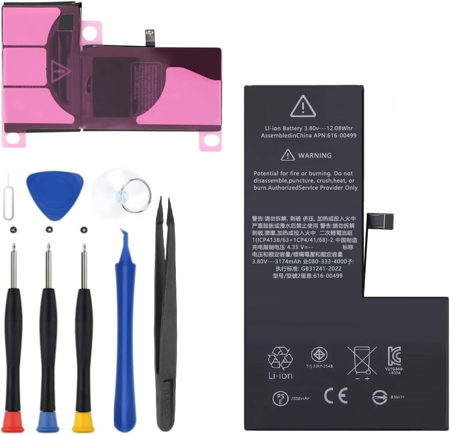 Battery for iPhone Xs Max, Upgraded Battery Replacement Compatible with iPhone Xs Max A1921 A2101 A2102 A2104 with Professional Repair Tools Kit