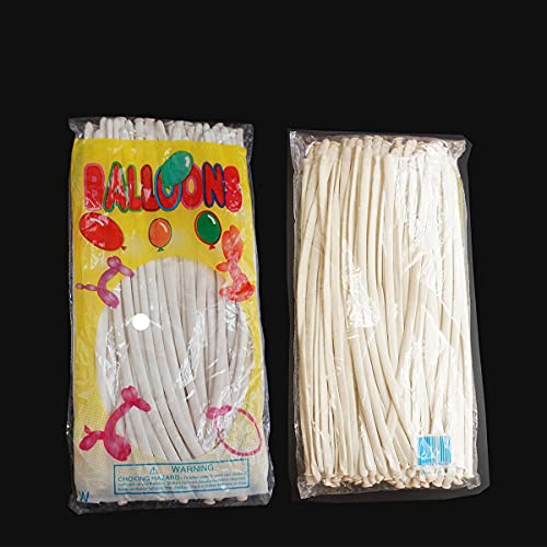 Image of Long Twisting Balloons, Magic Balloons for Animals, Modelling Thickening Latex Balloons, 260Q, for Animal Shape, Birthdays Clowns (White)