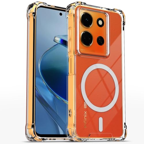 Image of Pikkme Back Cover for Infinix Note 30 5G Mag-Safe Shockproof PC + TPU | Protective Case Magnetic Support | Bumper Case (Transparent Mag-Safe)