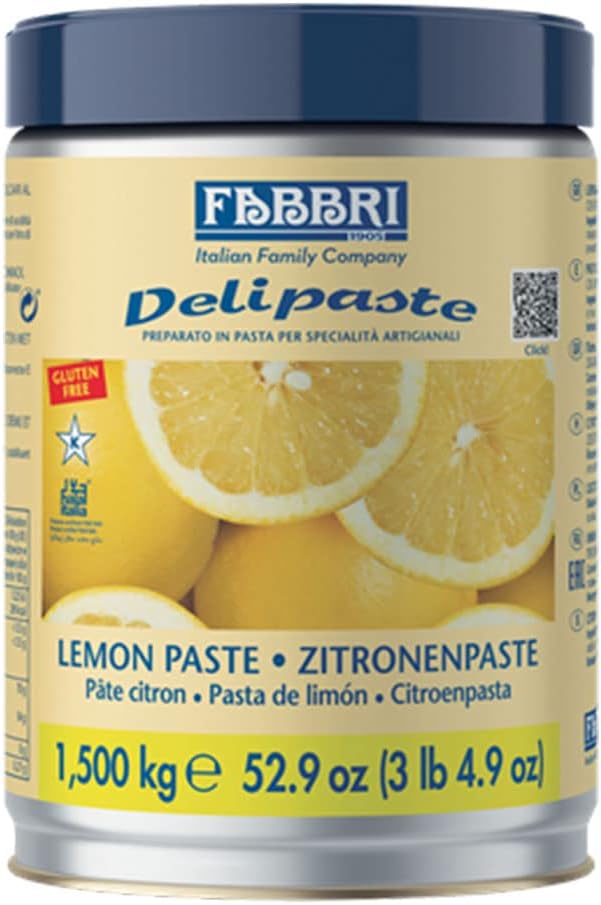 Paste Lemon, Flavoring Compound for Gelato, Ice Cream, Soft Serve, Pastry and Confectionary - 1 Tin of 3.3 lb