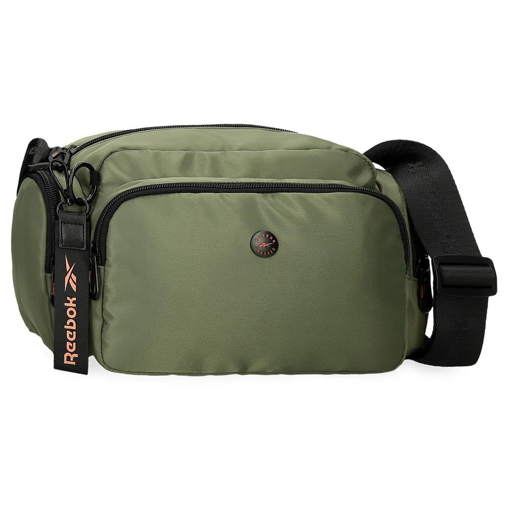 Reebok Leia Green Shoulder Bag, 19.5 x 16 x 9 cm, Polyester, by Joumma Bags