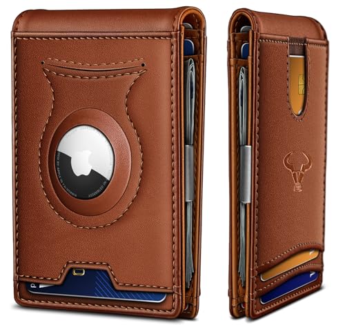 BULLIANT Men Airtag Wallet,Slim Wallet RFID Blocken for Gift Men 11Cards-Seamless Apple Airtag Compatible2
