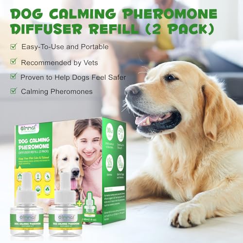 Beruhigende Pheromon Diffuser Nachfüllung(2Packs)|60-Tage Haustier Remedy Nachfüllungen,Beruhigende Stecker,Um Angst Und Stress Bei HaustierKatzeen Zu Reduzieren,Angstlinderung Bleiben Ruhiger (Hund)