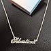 A168A Luke Custom Name Necklace Customized Personalized Plated Name Necklace for Mother Daughter Christmas New Year Silver