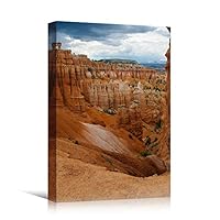 Canvas Wall Art Rocky Views Cool Dramatic Mountain Nature Photography Romantics - 12x18 inches