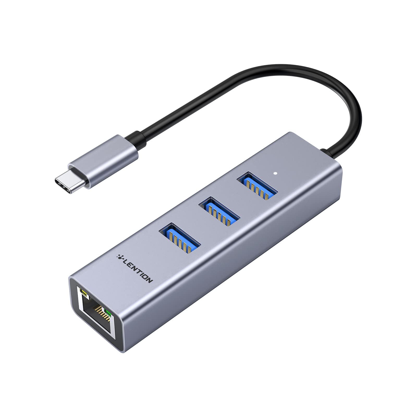 UGREEN Hub USB C Ethernet, Adattatore USB C Ethernet Gigabit con 3