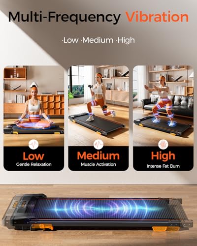 Image of Walking Pad Treadmill, BestGod Under Desk Treadmill 330lbs Capacity, Vibration Walking Pad with Incline, Portable Treadmills for Home, Compact Treadmills Walk Pad, Running Machine with Remote Control