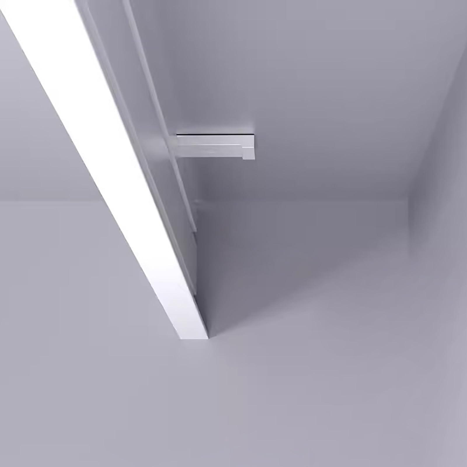 Bâche de rail en aluminium blanc 1,1m pour fixation mur et plafond de salon