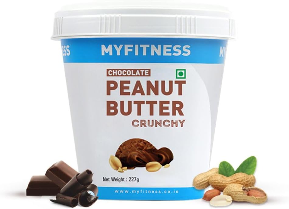 Peanut Butter Chocolate Flavour, Crunchy 227g | 23g Protein | Tasty & Healthy Nut Butter | Vegan | Cholesterol Free, Gluten Free | Zero Trans-Fat | 100% Pure Roasted Peanuts