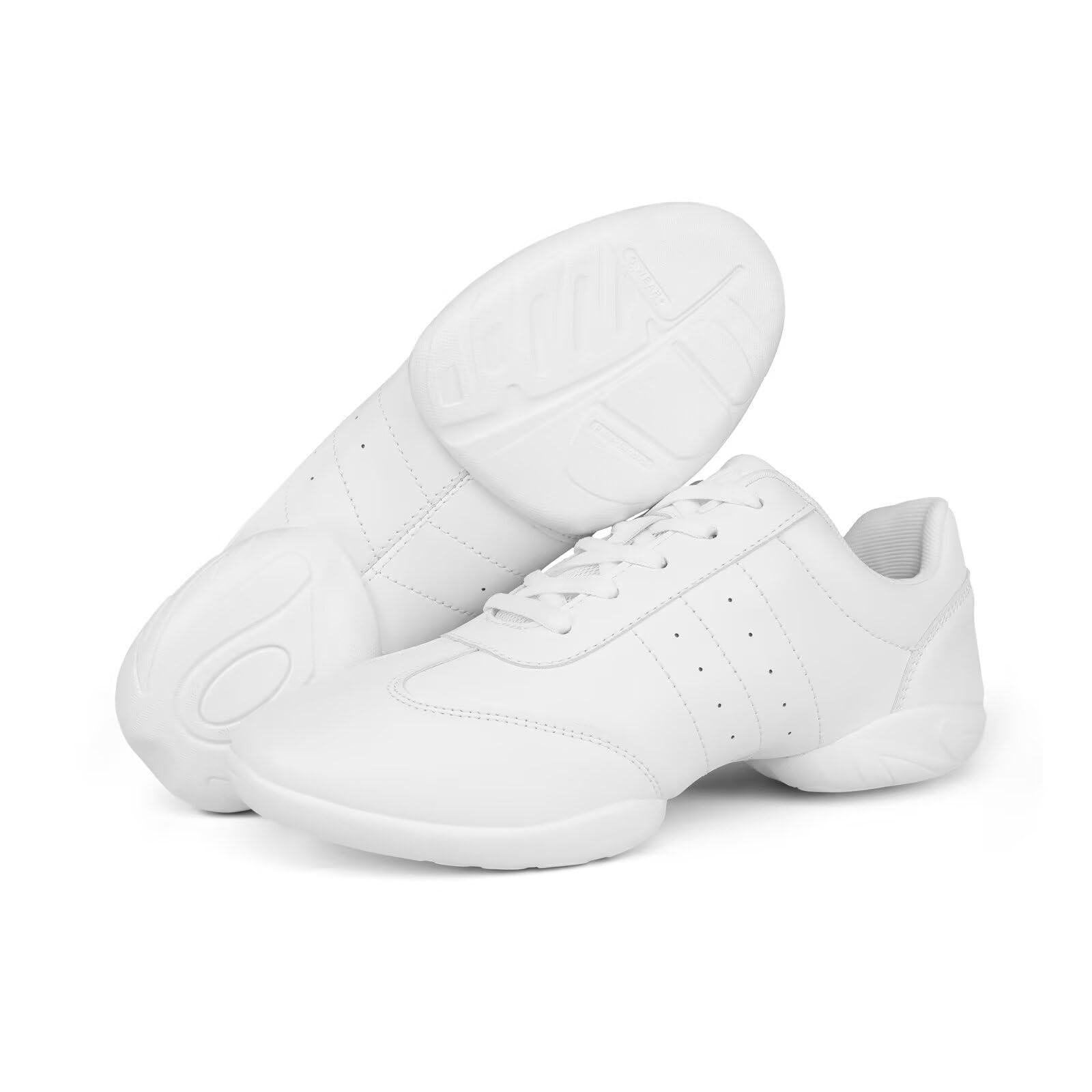 Zapatos de porrista de PU para mujer, suela dividida, zapatos de danza