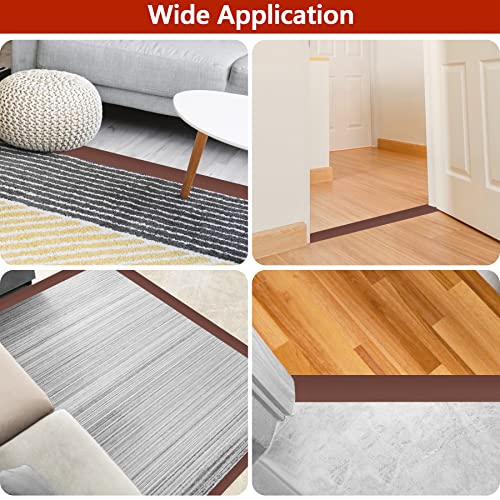 10Ft Floor Transition Strip Self Adhesive Carpet To Tile Floor Edging Trim Pvc Threshold Strips, Peel And Stick Floor Joining Strip Suitable For Threshold Height Less Than 5Mm(Coffee) #TOP6