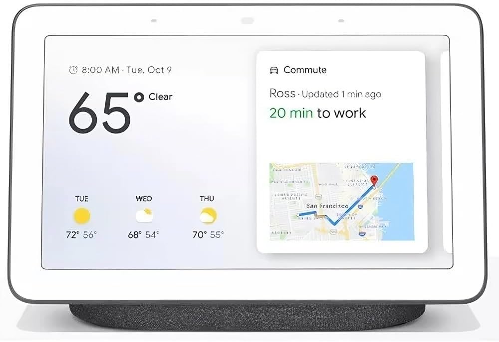 Google Nest Hub (1st Gen) | 7" Smart Display with Google Assistant | Voice Control for Smart Home Devices | YouTube, Spotify | Wi-Fi & Bluetooth Enabled (Charcoal)