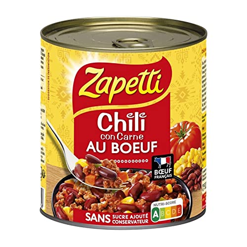 ZAPETTI - Chili Con Carne 800G - Lote de 3 - Se vende por lotes