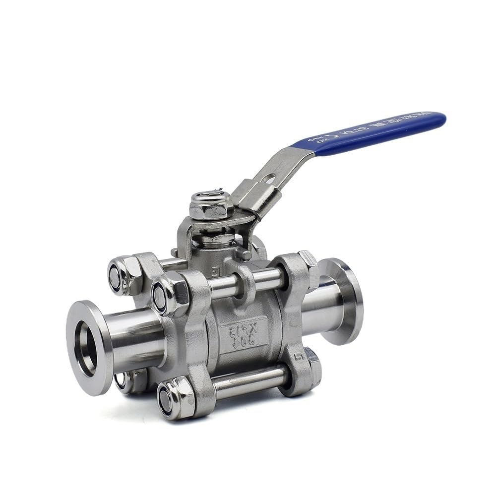 Brida de instalación rápida KF de tres piezas, manual, de alto vacío, de acero inoxidable SS304, KF16, KF25, KF40 y KF50(KF16)