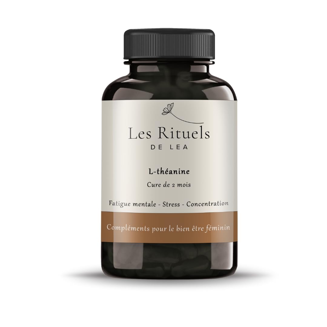 L-Théanine – Complément Alimentaire Naturel – Réduction du Stress, Amélioration de la Concentration & Sommeil Réparateur – 60 Gélules Végétales