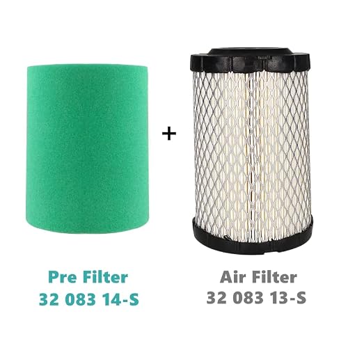 Gewxgzo Air Filter 32 083 13-S Pre Filter 32 083 14-S Fit for Koh-ler 7000 Series EKT750 KT725 KT730 KT735 KT740 KT745 22HP-26HP Lawn Mower Reps 32-083-13-S 32-083-14-S(2 Pack)