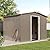 Kullavik 8FT x 6FT Outdoor Storage Shed,Waterproof Metal Tool Shed with Lockable Sliding Door and Air Vents,Metal Storage Shed for Garden,Patio