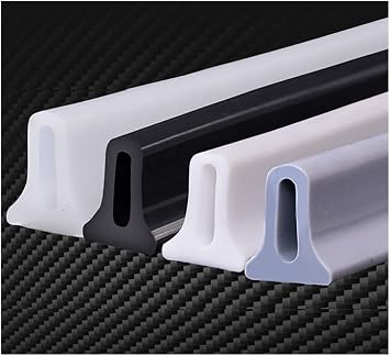 Floor Water Stopper Strip, Bendable Silicone Water Blocking Strips, Keeps Water Inside Dry and Wet Separation for Sink or Shower Color White, Size 1m