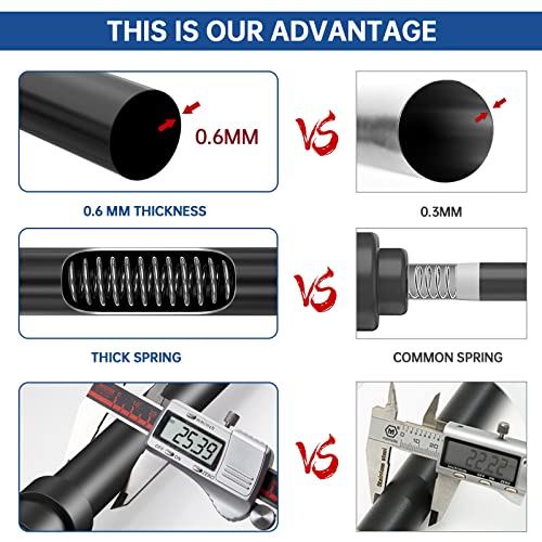 Briofox Simple Shower Curtain Rod - Modern Shower Rod Tension - Rust Proof Non-Slip 27-42 Inches Stainless Steel, Matte Black #TOP5