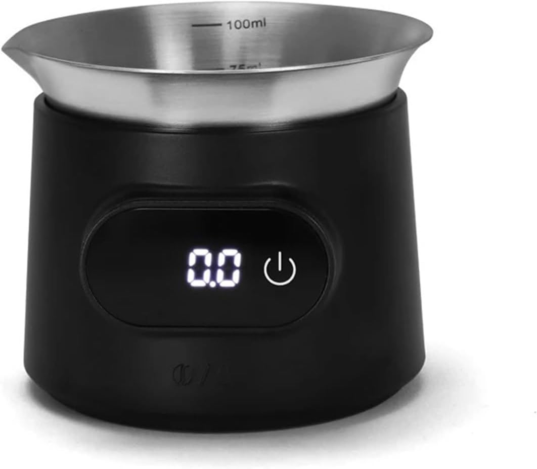 Coffee Scale Display Tray Digital Dosing Cup Shot Precise Measuring Tools Espresso Accessories(Black)