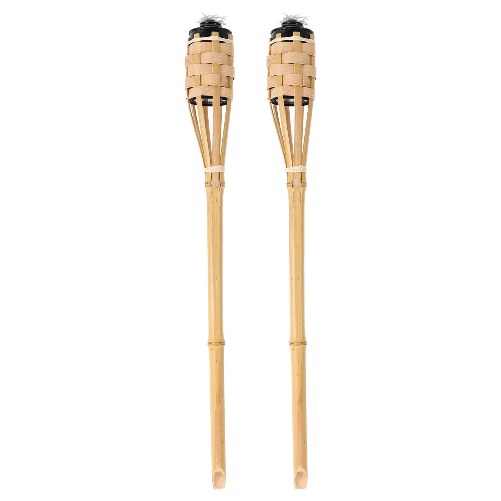 Torche en Bambou D’extérieur à Huile, Lot de 2 Pièces