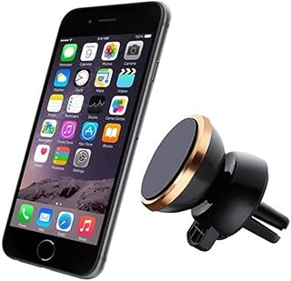 Magnetic Car Phone Mount, Car Phone Holder for Ventilation, Durable Mini Magnetic Car Phone Holder Universal with Air Mesh for Mobile Phones (Gold Code:1495) - KaberMisr 2020