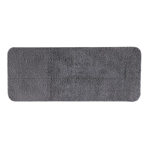 Image of Obsessions Ultra-Absorbent Quick-Dry Bath Runner | 1400 GSM Polyester | Soft, Non-Slip & Fast-Drying Bathroom Rug for Safety & Comfort | 60 x 150 cm | Grey