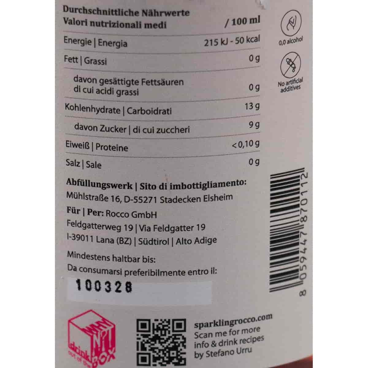 Sparkling Rocco – Spicy Honey 3×0,75L | Alkoholfreier Aperitif aus Südtirol | Kohlensäurehaltiges Apfelgetränk mit Ingwer, Honig & Limette | 2,25L Set | Rocco Weinsepphof