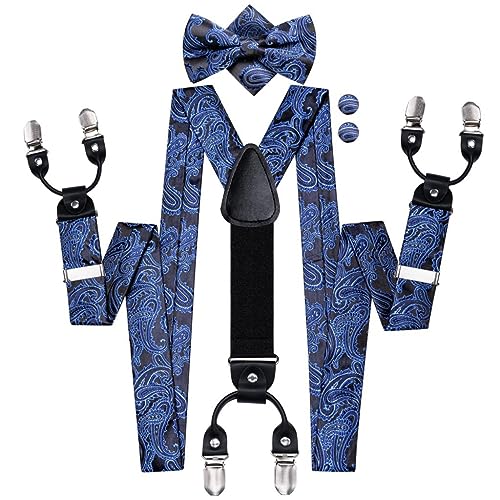 Set para hombre de tirantes, moño y gemelos ajustables miniatura 1