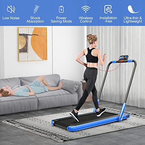 Image of Foldable Treadmills for Home, 2 in 1 Walking Pad Portable Folding Under DeskTreadmills with Walk and Jog & Run Modes for Office Treadmil