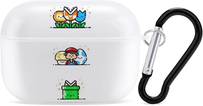 Amazon スーパーマリオ 第3世代 対応 Airpods Proケース エアーポッズ カラビナ リング 付き 軽量 キズ防止 紛失防止 防塵 全面保護 シンプル キャラクター Panmax おしゃれ アニメ グッズ 人気 かわいい 雑貨 Tpu 便利 極上 雑貨 イヤホン ヘッドホンケース