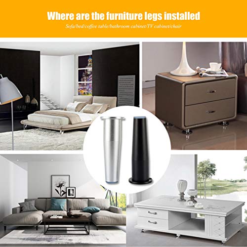 Patas de mesa ajustables y cónicas de alta estabilidad para muebles de baño 5
