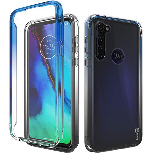 CoverON Colorful Full Body Protection Gradient Series Transparent Phone Cover for Motorola Moto