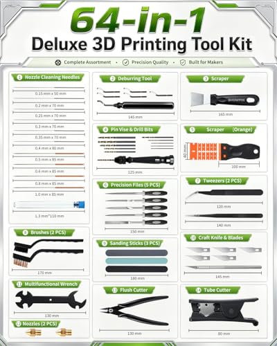 SHOWPIN 64PCS 3D Printer Tools