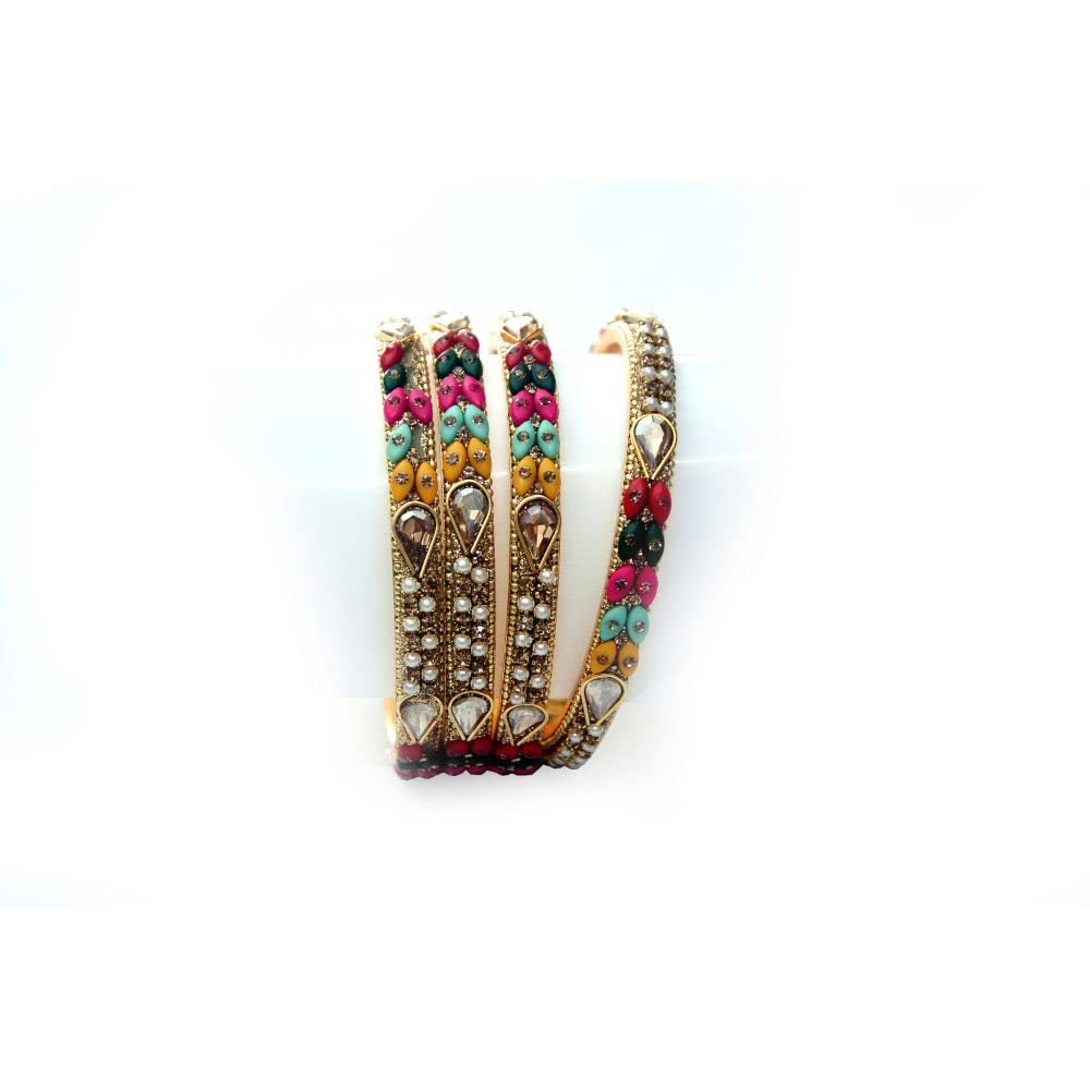 Truly Fashion bangles for women Bangles For Women and Girls Bridal Chudi Set Good Design Gold Plated Traditional All Time Wear Bangles, Color - Multi-Colour, Size - 2.6 (Pack of 4) (B0C1G6QY7P) Amazon Price History, Amazon Price Tracker