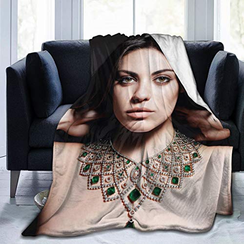HOJJP Mila Kunis Super Soft Blanket, Light Plush Bed Blanket, Suitable for Adults and Children to Use 80
