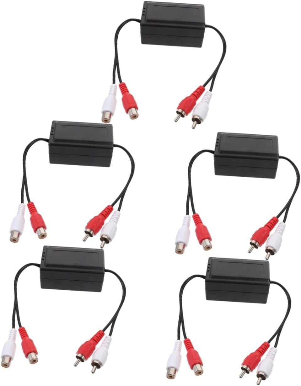 5pcs Car Stereo Ground Loop Noise Isolator Hum Amplifier Noise Filter Car Audio Accessories