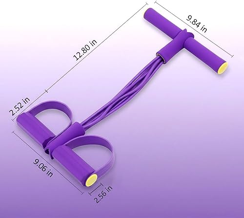 Miniatura 2 de Banda de resistencia multifunción con asas, juego de bandas elásticas de resistencia de pedal de yoga de 6 tubos, dispositivo de resistencia