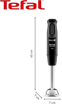 Tefal Optichef 3-in-1 Hand Blender, 1000W, 20 Speeds and Pulse, Black | Powelix Blade Technology, 800ml Beaker, 500ml Chopper, Anti-Splash Guard, Dishwasher-Safe Parts, HB643842