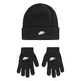 Material : Fleece Nike Set mit Mütze und Handschuhen, schwarz, 4-7 Jahre, Schwarz , 4-7 Jahre