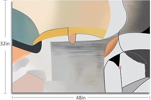 Miniatura 195 de Lienzo artístico para pared, pinturas de arte abstracto, fantasía azul, grafiti colorido sobre fondo blanco; decoración artística moderna para sala